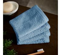 Catherine Lansfield Face Cloth Quick Dry Cotton 4 Pack Blue