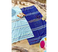 Catherine Lansfield 'rainbow' Cotton Beach Towel Pair In Blue Blue One Size