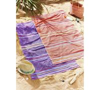 Catherine Lansfield Rainbow Pair Beach Towels Coral