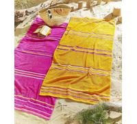 Catherine Lansfield Rainbow Pair Beach Towels Pink