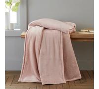Catherine Lansfield Raschel Velvet Touch 130X170Cm Blanket Throw Blush Pink