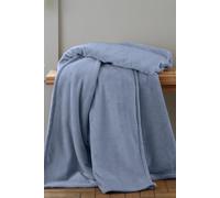 Catherine Lansfield Raschel Velvet Touch 130X170Cm Blanket Throw Lansfield Blue