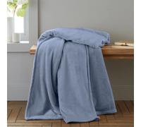 Catherine Lansfield Raschel Velvet Touch 130X170Cm Blanket Throw Lansfield Blue