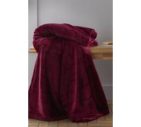 Catherine Lansfield Raschel Velvet Touch 130x170cm Blanket Throw Red