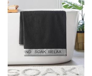 Catherine Lansfield Relax And Unwind 4 Piece Towel Set Black