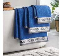 Catherine Lansfield Relax And Unwind 4 Piece Towel Set Cobalt Blue