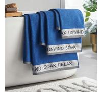 Catherine Lansfield Relax & Unwind 4-Piece Towel Set Cobalt Blue