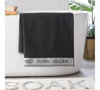 Catherine Lansfield Relax And Unwind 70x120cm Bath Towel Black