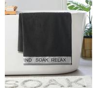 Catherine Lansfield Relax And Unwind 70x120cm Bath Towel Black