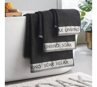Catherine Lansfield Relax & Unwind 4 Piece Towel Bale - Black