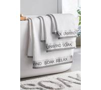 Catherine Lansfield 'Relax & Unwind' 4 Piece Towel Set in White Catherine Lansfield White