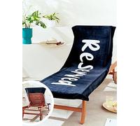 Catherine Lansfield Reserved Cotton Beach Towel Black/White