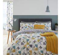 Catherine Lansfield Retro Circles Reversible Easy Care Duvet Set, Multi