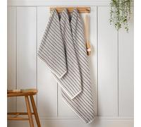 Catherine Lansfield Rice Weave Stripe Cotton 100x150cm Bath Sheet Grey