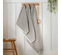 Catherine Lansfield Rice Weave Stripe Cotton 100x150cm Bath Sheet Grey