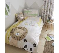 Catherine Lansfield Roarsome Animals Easy Care Single Duvet Set Natural