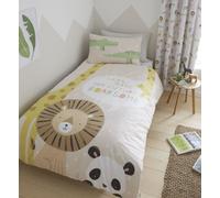 Catherine Lansfield Roarsome Animals Easy Care Single Duvet Set Natural