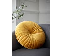 Catherine Lansfield Round Cushion Soft Touch 40 x 40 cm Mustard
