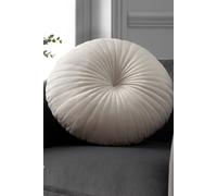 Catherine Lansfield Living Round Cushion 40x40cm Cushion Natural
