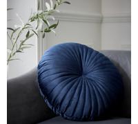 Catherine Lansfield Round Cushion Soft Touch 40X40Cm Cushion Navy Blue