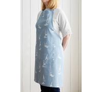 Catherine Lansfield 'salcombe Boats' Cotton Kitchen Adult Apron In Blue Blue One Size