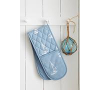 Catherine Lansfield 'Salcombe Boats' Cotton Kitchen Double Oven Glove in Blue Catherine Lansfield Blue