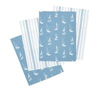 Catherine Lansfield Salcombe Boats Kitchen Table Cloth Apron Towels Placemats