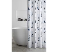 Catherine Lansfield 'Salcombe Boats' Shower Curtain in White | Size: 180 cm width x 180 cm drop Catherine Lansfield White 180 cm width x 180 cm drop