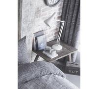 Catherine Lansfield Salvage Fully Lined Eyelet Curtains Charcoal - Charcoal - 66x72" - Curtains