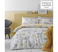 Catherine Lansfield Saskia Floral Easy Care King Duvet Set Ochre