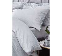 Catherine Lansfield Satin Stripe 300 Thread Count Double Fitted Sheet Grey