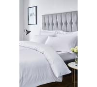 Satin Stripe 300 TC Premium Duvet Cover White Double