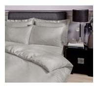 Catherine Lansfield Satin Stripe 300 Thread Count King Fitted Sheet Grey