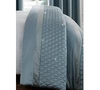 Catherine Lansfield Sequin Cluster Bedspread Throw Duck Egg