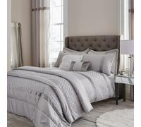 Catherine Lansfield Sequin Cluster Quilted 240x260cm Bedspread Silver Grey