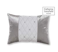 Catherine Lansfield Sequin Cluster Filled Cushion Silver 30x40cm