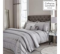 Catherine Lansfield Sequin Cluster King Duvet Set Silver