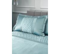 Catherine Lansfield Sequin Cluster Quilted Pillow sham Pillowcase Pair Duck Egg Blue