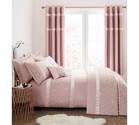 Catherine Lansfield Sequin Cluster Super King Duvet Set Blush