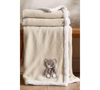 Catherine Lansfield Sherpa Teddy Bear Cosy Fleece 130X170Cm Blanket Throw Natural