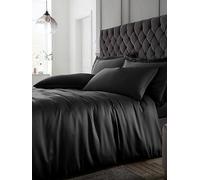 Catherine Lansfield Silky Soft Satin Duvet Cover Set Black