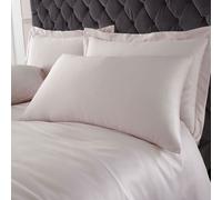 Catherine Lansfield Pillowcases Silky Soft Satin Standard 50X75Cm Pack Of 2 Pillow Cases With Envelope Closure Blush Pink