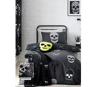 Catherine Lansfield Skulls Duvet Set Grey