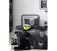 Catherine Lansfield 'Skulls' Halloween Duvet Cover Set in Grey | Size: Double Catherine Lansfield Grey Double