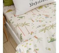 Catherine Lansfield Sleepy Dino Single Fitted Sheet Green