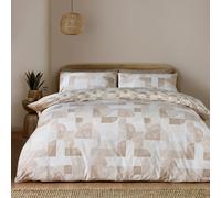Catherine Lansfield Sloane Geo Natural Bedding Set - Double