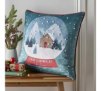 Catherine Lansfield Snow Place Like Home Soft Touch 45x45cm Cushion Green