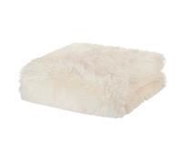 Catherine Lansfield Snuggle Cuddly Fluffy Throw Blanket Cream - 150cm x 200cm