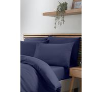 Catherine Lansfield So Soft Easy Iron Standard Pillowcase Pack of 4 Navy Blue