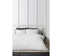 Catherine Lansfield 'So Soft Mono Frill' Duvet Cover Set in Black | Size: Super King Catherine Lansfield Black Super King